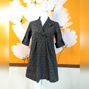 Obey Clothing Grey Patterned Shirt Dress S